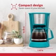 thumbnail image 4 of Holstein Housewares - Cafetera de goteo de 5 tazas con filtro permanente, jarra de vidrio, indicador Holstein Housewares NA, 4 of 7