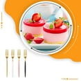 thumbnail image 4 of yingyy Fruit Fork Snack Cake Candy Mirror Surface Tableware Kitchen Gadgets Solid Toothpicks Party Accessories Gold White gold, 4 of 6