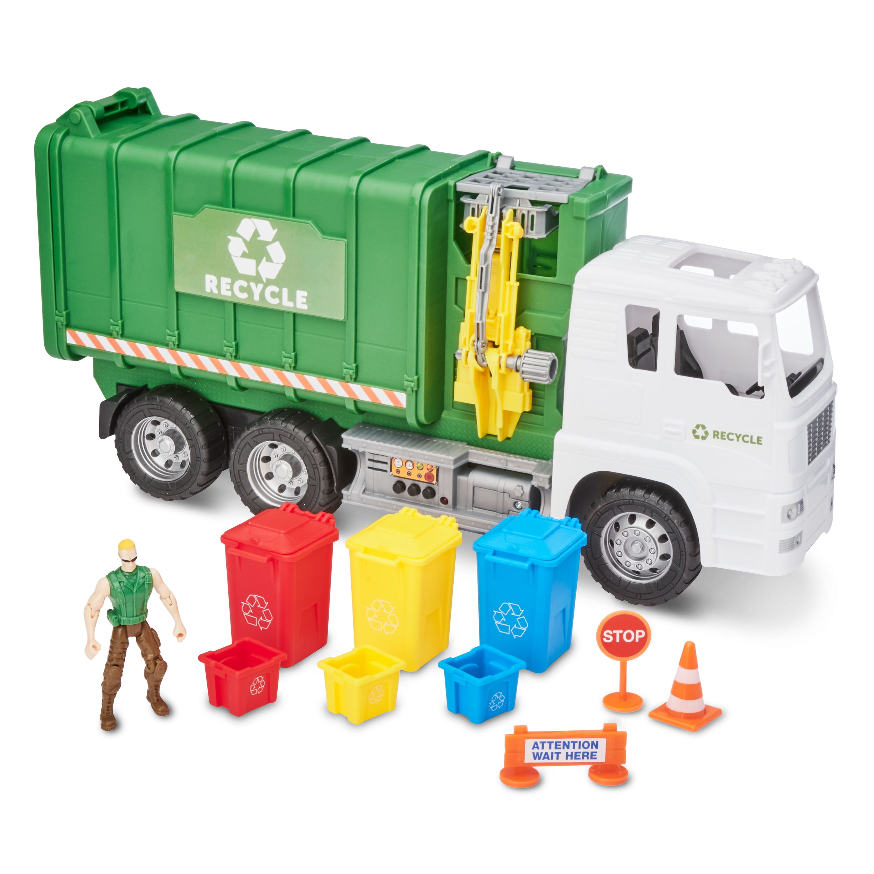 A ZzCityTK Remote control engineering vehicle/Sanitation garbage recycling truck/Fire truck toy,Construction Engineering Vehicles toy,For Children Holiday christmas birthday gift 