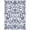 Blue White, Pattern 4, variant on ODIKA 2'x3' Washable Doormat Non-Slip, Low Pile Chinoiserie Scrollwork Traditional Eastern Botanical Motif Print for Entryway, Kitchen, Laundry Room