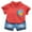 Red, variant on Odeerbi Baby Boys Clothes Baby Outfits Shirts Sets Toddler Kids Boy 2025 Casual Dinosaur Print Short-sleeved Shorts Set