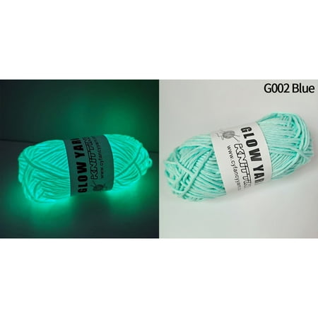 EDHITNR Glow in the Dark Yarn Luminous Hand Weaving DIY Yarn Blue Glow Yarn for Arts Crafts Knitting Crochet EDHITNR Glow in the Dark Yarn Luminous Hand Weaving DIY Yarn Blue Glow Yarn for Arts Crafts Knitting Crochet