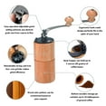 thumbnail image 3 of AKIRAKOKI Coffee Grinder Manual Wooden Mill - Brown color, 3 of 6