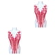 thumbnail image 4 of Billuyoard Aplique de encaje resistente y duradero para corpiño de boda o accesorio de vestido de baile aplique de encaje para bricolaje rojo B rojo b 2Conjunto, 4 of 6