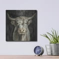 thumbnail image 4 of Luxe Metal Art 'Highland Cow On Black'  by Silvia Vassileva Metal Wall Art, 12" x 12", 4 of 9
