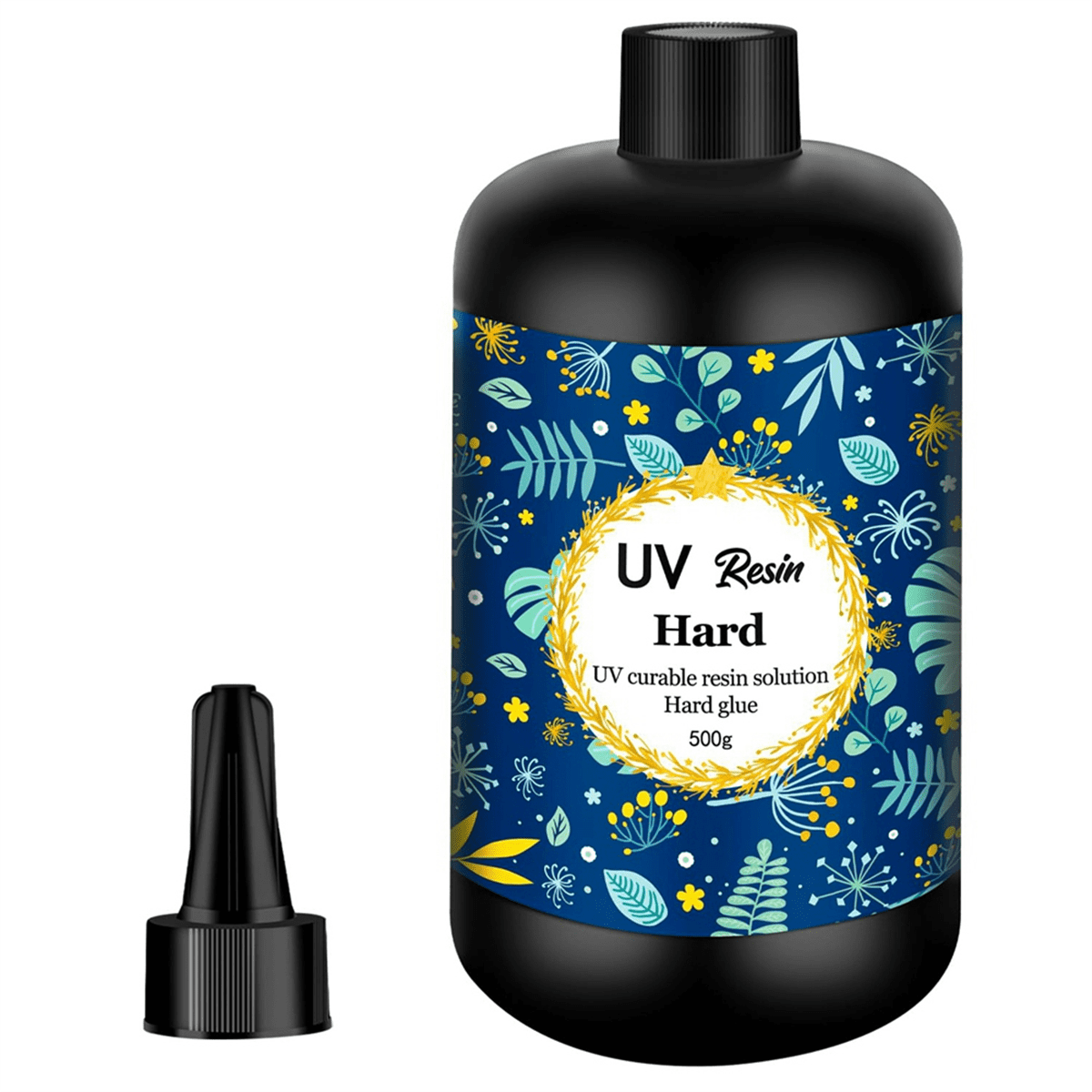 UV Resin 500G Transparent Ultraviolet Curing Clear Hard Type Resin, Solar Cure Resin for DIY UV Resin Jewelry Making,1 x uv resin