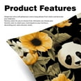 thumbnail image 2 of Panda Sunflower Velvet Decorative Throw Pillow Inserts - Set of 2, Chair Pillow Covers - Unique Patterns, 16x16, 18x18, 20x20 Inches for Home Decor & More, 2 of 6