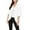 White, variant on Women's Loose Fit 3/4 Sleeves Kimono Style Cover Up Solid Cardigan S-3XL