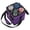 Purple-4 Cup(A), variant on Evjurcn 6 Cup Drink Carrier with Handle, Portable Reusable Coffee Cup Drink Caddy with Detachable Compartment, for Car and Delivery, Dark Gray