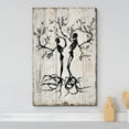 thumbnail image 2 of wall26 Canvas Print Wall Art Spooky Skeleton Tree Silhouettes on Wood Panels Nature Wilderness Illustrations Modern Art Rustic Relax/Calm Multicolor for Living Room, Bedroom, Office - 16"x24&quo, 2 of 5