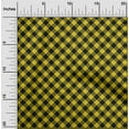 thumbnail image 1 of oneOone Silk Tabby Yellow Fabric Check Dress Material Fabric Print Fabric By The Yard 42 Inch Wide, 1 of 4