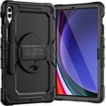 thumbnail image 1 of Funda para Samsung Galaxy Tab S10 Plus 12.4 pulgadas 2024/S9 FE Plus/S9 Plus 2023, funda protectora resistente a prueba de golpes con protector de pantalla, soporte giratorio de 360°, correa de mano, 1 of 9