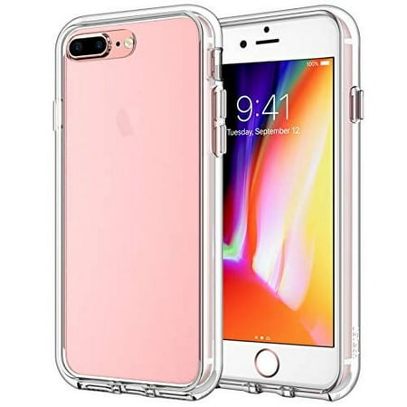 JETech Case Compatible with iPhone 8 Plus, Compatible with iPhone 7 Plus, 5.5-Inch, Shockproof Bumper Cover, Anti-Scratch Clear Back, Clear
