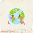 thumbnail image 4 of Inktastic Happy Earth Day with Hearts Girls Toddler Dress, 4 of 5