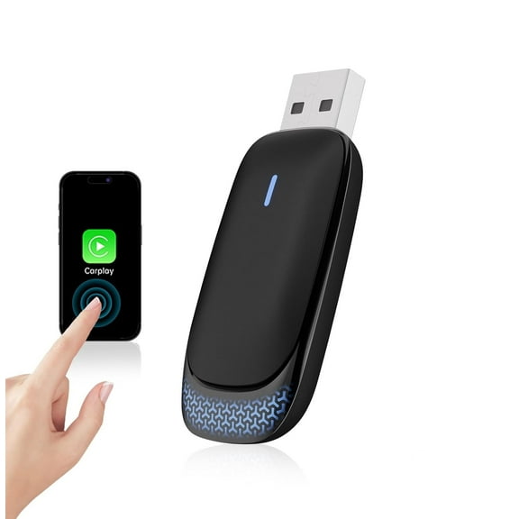 Wireless Carplay Adapter for iPhone, Convert Wired to Wireless CarPlay Dongle, 5.8 GHz WiFi Apple Carplay for iOS 10  and Cars from 2016 , Mini Size, Plug and Play, No Delay