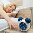 thumbnail image 4 of Kugisaki Loud Alarm Clock Bell Alarm Clock with Backlight Contemporary Style for Desk, Table, Shelf or Bedside Bed, 4 of 9