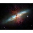 thumbnail image 2 of NASA 32x26 Black Ornate Wood Framed with Double Matting Museum Art Print Titled - M82 - Starburst Galaxy, 2 of 4