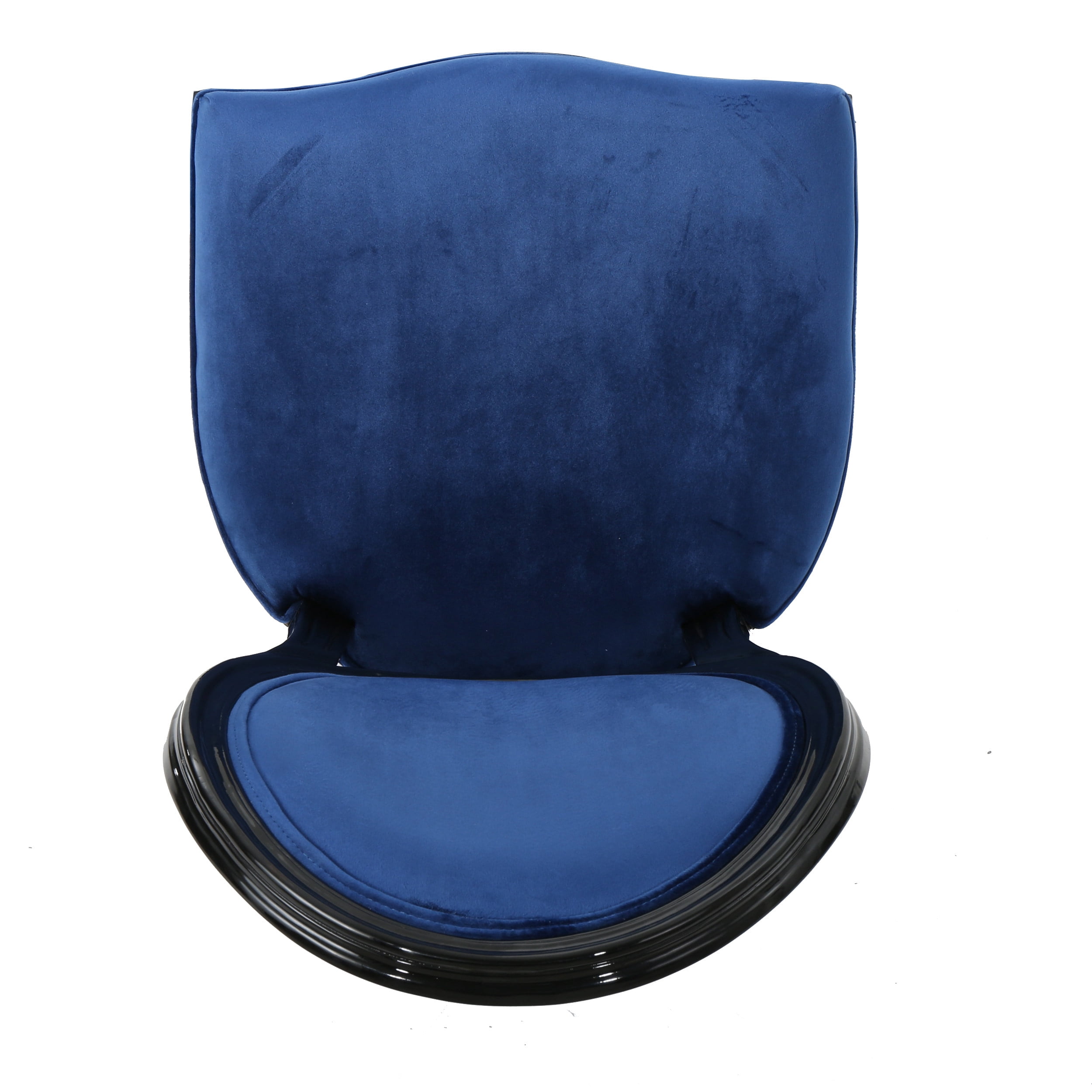 Noble House Max Indoor Contemporary Velvet Dining Chairs, Set of 4, Navy Blue