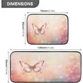 thumbnail image 3 of GZHJMY Kitchen Rugs 2 Piece Waterproof Non Slip Kitchen Mat Colorful Butterfly Kitchen Rug Set for Sink Office Kitchen Cafe, 19.7"x47.2"+19.7"x27.6" Carpet Runner, 3 of 7