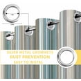 thumbnail image 6 of Light Blue Striped Blackout Curtains for Bedroom/Living Room, Thermal Insulated Kitchen Curtains, Farmhouse Thin Line Modern Abstract Art Grommet Darkening Window Treatment Drapes 52"x84"x2, 6 of 8