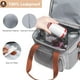 thumbnail image 5 of Bolsa Térmica Doble Bento para Camping y Picnics - 28 X 26 X 18 Cm. Bolsa Térmica a Prueba de Fugas con Correa para El Hombro - Negro/Gris/Azul, 5 of 7