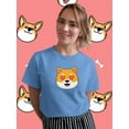 thumbnail image 2 of Cute Shiba Inu Love Eyes T-Shirt Women -Image by Shutterstock, Female Large, 2 of 4