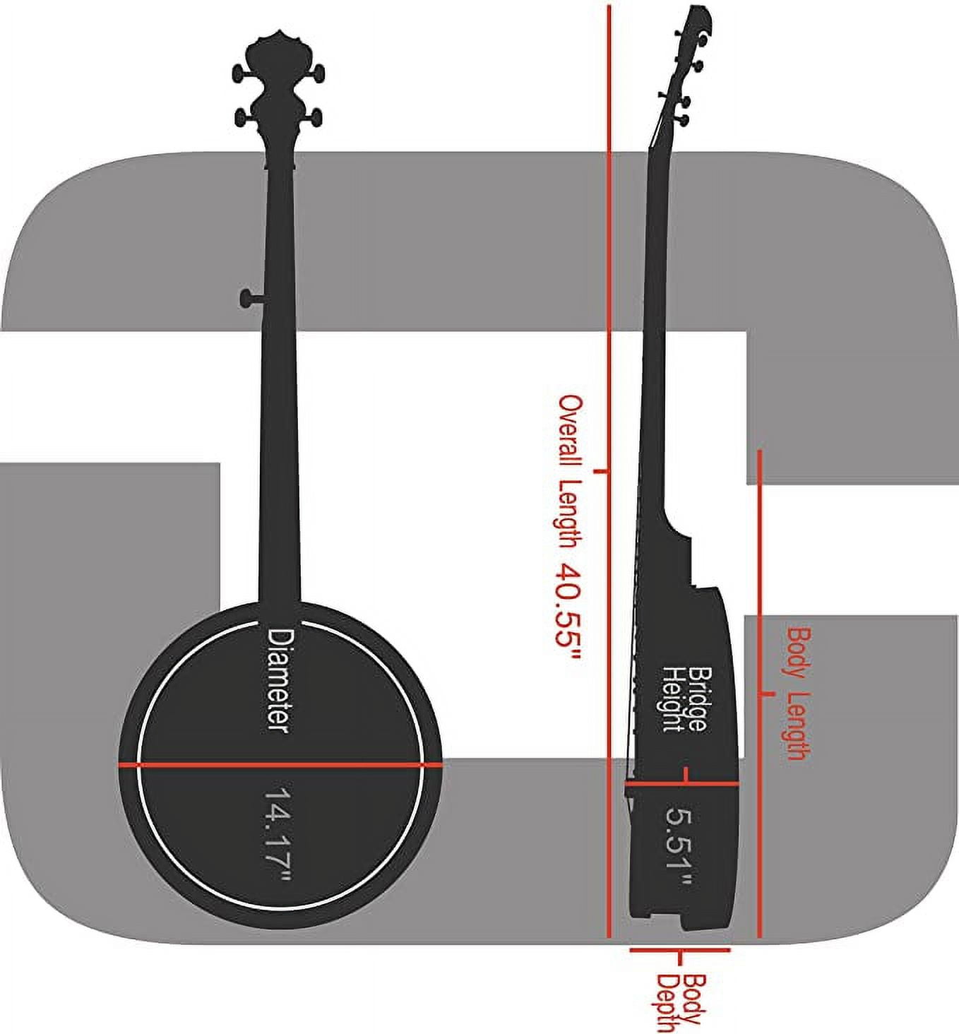 Crossrock 5 String Resonator Banjo Hard Case Multi-layer Wood Hardshell 3 colors
