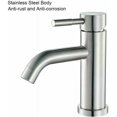 thumbnail image 3 of Mezclador de lavabo Grifo para lavabo de acero inoxidable cepillado mate, 3 of 5