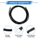 thumbnail image 4 of 1 Pc Cable Inversor de Batería 10 AWG Gauge 9FT 5/16" Lug Cable de Batería Universal para Automóvil Vehículo Barco RV Solar Cobre Estañado Negro, 4 of 7