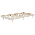 thumbnail image 5 of Miniyam Wood Twin Size Floating Bed for Kids and Teens, White, 5 of 7