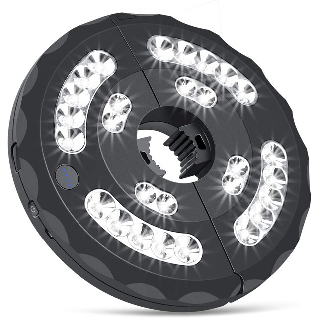 Luces de sombrilla recargables, luz de sombrilla Linkax 28 LED, luz de patio exterior con 3 modos de brillo, iluminación de sombrilla para patio, jardín, sombrilla grande [Clase de eficiencia energét JAMW Sencillez