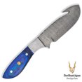 thumbnail image 5 of FRD : Compact Damascus Guthook Hunting Knife - Blue, 5 of 5
