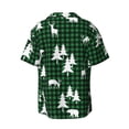 thumbnail image 6 of Daiia Christmas tree green plaid Men's Linen Shirts Short Sleeve Casual Shirts Button Down Shirt for Men Beach Summer Wedding Shirt-3X-Large, 6 of 6
