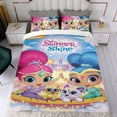 thumbnail image 4 of Shimmer y Shine Conjunto de sábanas temático, trío de piezas, cómodo y amigable con la piel, diseño único, regalo de decoración para el hogar para familiares, amigos y fans, 90 cm * 190 cm, 4 of 6