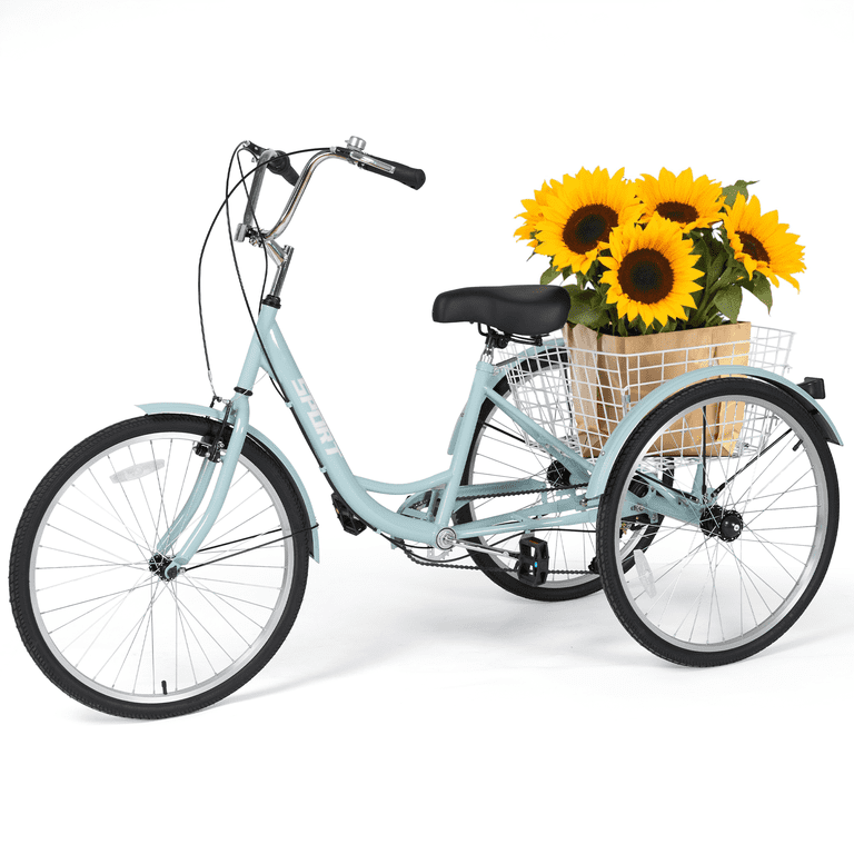 3 wheel bicycle for adults Sun Bicycles Traditional 24 7-Speed Trike – Bixby Bicycles Wheel E 1200W 48V 499Wh Lightweight Electric