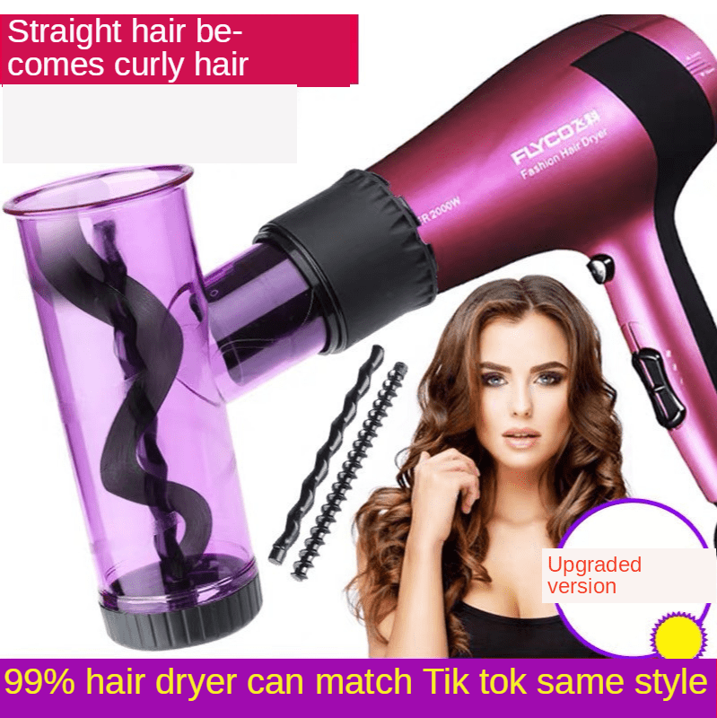 Portable Size Hair Dryer Diffuser Magic Wind Spin Detachable Drying Blow Hair  Diffusers Roller Curler Women Hair Styling Tool 