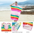 thumbnail image 4 of Catalonia Microfiber Surf Poncho,Water Absorbent Changing Towel Robe,Rainbow, 4 of 7