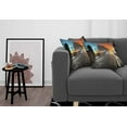 thumbnail image 3 of Ambesonne Vintage Throw Pillow Cover 2 Pack, Old Town Bridge Night, 18", Grey Orange, 3 of 5