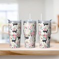 thumbnail image 2 of 20OZ Dog Pattern Christmas Tumbler with Handle Stainless Steel Double Wall Cup Unique Birthday Christmas Gifts for Dog Lovers Women Men Maintains Drink Temperature All Day, 2 of 6