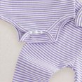 thumbnail image 5 of NOLDARES Infant Newborn Baby Girl Fall Winter Clothes Outfits Ruffled Long Sleeve Romper Pants Set Headband Toddler Clothing 3Pcs(Purple,12-18 M), 5 of 7