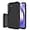 Black/Black, variant on for Samsung Galaxy S23-FE Case, and Glass Screen Protector, Dust-Proof Port Cover, Full Body Silicone Rubber Covered, Non-Slip Drop-Proof Phone Case for S23 FE 5G(2023), Green/Grey