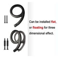 thumbnail image 4 of 6 Inch NACH Floating Mount House Address Shadow Number For Outside or Inside, Mailbox Number For Outside, Front Door, Garage Door, Black Aluminum, Number 9, Maximum Rust Protection, HH-SDW6-BLK-9, 4 of 5