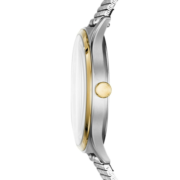Fossil Men s Forrester Three Hand Date Two Tone Stainless Steel Watch FS5596