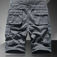 thumbnail image 5 of WREESH Men's Cargo Shorts Sports and Csaual Multi-Pockets Relaxed Summer Short Pants Outdoor Workout Shorts Gray, 5 of 7