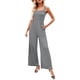 thumbnail image 4 of Sunloudy - Mono informal con cuello cuadrado para mujer, a la moda, color sólido/estampado, sin mangas, con pernera ancha Sunloudy  S, M, L, XL, 4 of 7