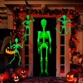 thumbnail image 1 of Decoraciones colgantes de fantasmas de Halloween WLHAG con esqueletos luminosos, 1 of 7
