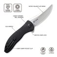 thumbnail image 3 of CIVIVI Pocket Folding Knife, 3.24" Nitro-V Stonewashed Trailing Point Blade, Jim O’Young Synergy 3 Liner Lock Knife C20075A-1, 3 of 7