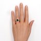 thumbnail image 2 of JeenMata Juego de Bisel Milgrain Diamante Negro Ovalado de 1,5 Quilates Cultivado en Laboratorio y Moissanita: Juego de Boda con Pavé Infinito Retorcido: Baño de Oro Negro de 18 K sobre Plata, 2 of 6