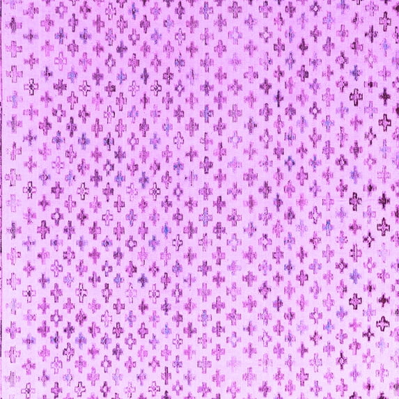 Ahgly Company Indoor Square Abstract Purple Modern Area Rugs, 5' Square
