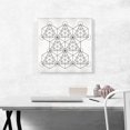 thumbnail image 2 of ARTCANVAS Art Deco Geometric Design on White Canvas Art Print - Size: 18" x 18" (1.50" Deep), 2 of 9